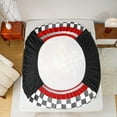 thumbnail image 5 of Manfei Racing Car Bed Sheets Set Full Size, Checkered Flag Bed Sheets Full, Square Geometric Bedding Full Size, Lightweight Bedroom Decor, 4 Pieces, 5 of 7