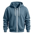 thumbnail image 2 of Kezqiaxn Mens Zip Up Hoodie Fall Long Sleeve Warm Athletic Jacket with Pockets Hoodies for Men Oversized Sweatshirt, 2 of 5