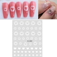 thumbnail image 5 of dianhelloya 2Pcs Nail Stickers Self Adhesive Waterproof Eco-friendly Strong Stickiness Easy to Apply Bow-knot Butterfly Nail Sticker D, 5 of 8