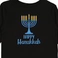 thumbnail image 4 of Inktastic Happy Hanukkah with Blue Menorah Boys or Girls Long Sleeve Toddler T-Shirt, 4 of 5