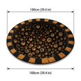 thumbnail image 4 of MInHoues 3D Optical Illusion Round Halloween Rug 40 Inch, Dense Eyeball Vortex Circular Floor Mat, Non Slip Creepy Area Rug for Indoor Living Room Entryway Halloween Home Party Decor, 4 of 5