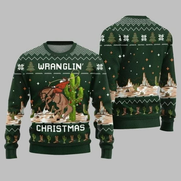 2025 Christmas Wrangling Ugly Christmas Sweater 002