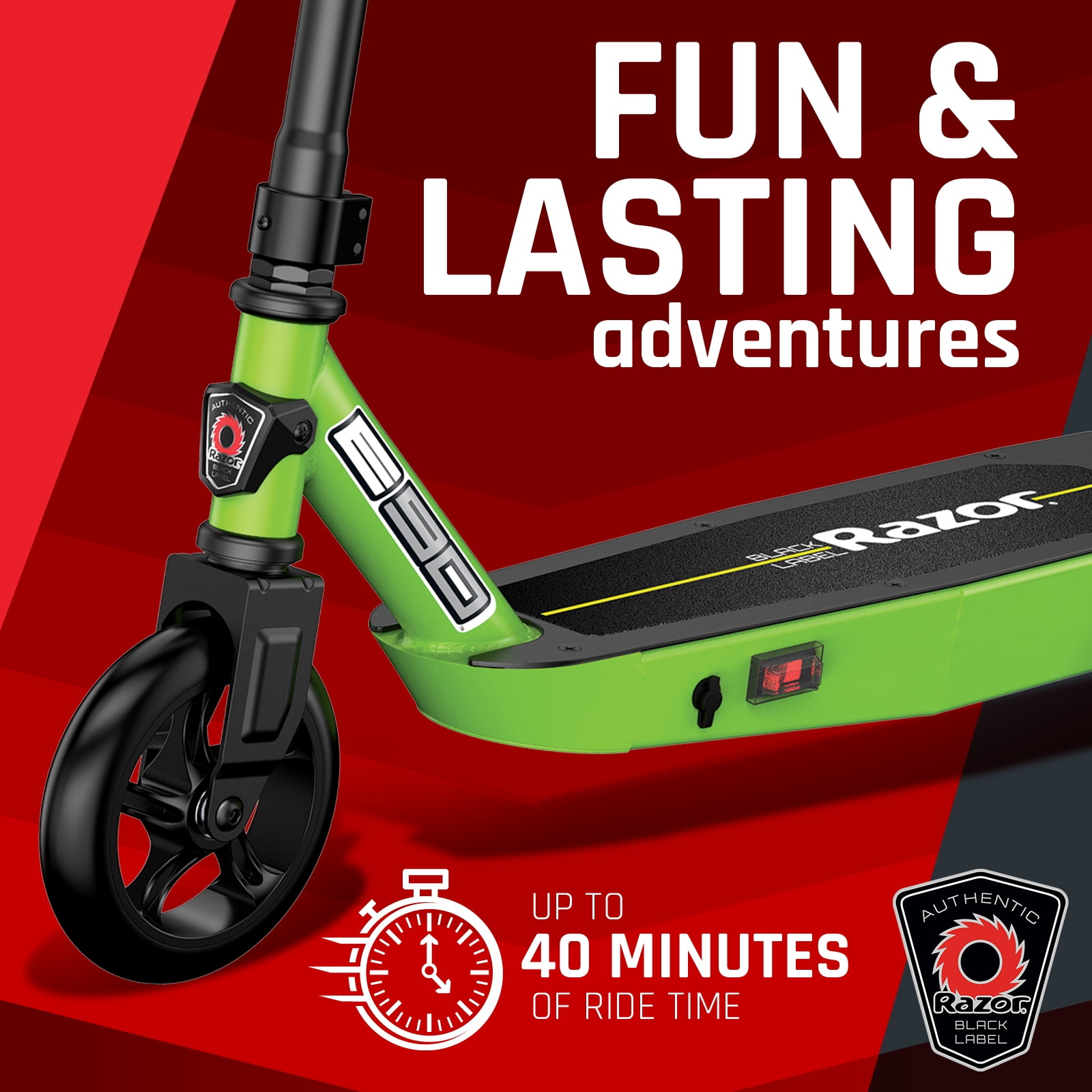 Razor Black Label E90 Electric Scooter, for Kids Ages 8+ and ...