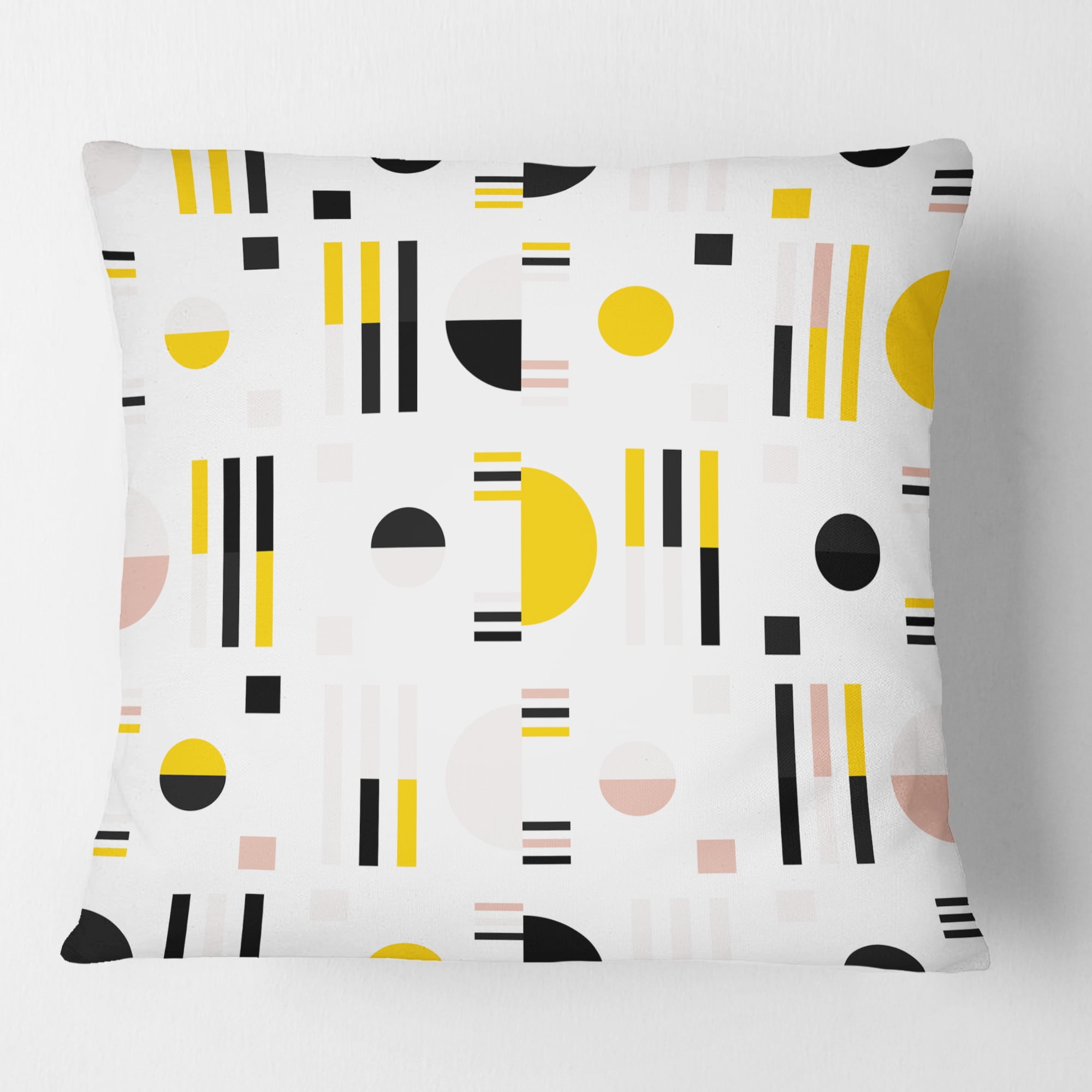 Designart Retro Geometric Design IX' Mid-Century Modern Throw Pillow - 16x16