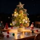 thumbnail image 2 of Decoraciones Del Árbol de Navidad Árbol de Escritorio Rosa Flocado 50x33cm con Luces Led, Luces Del Árbol de Navidad Mini Regalo de Bricolaje para el Estante de la Oficina, 2 of 6