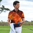 thumbnail image 4 of Salouo Fiery Orange Flames Energy for Men's Short Sleeve Polo Shirts,Polo Shirts for Men Performance Short Sleeve Golf Shirt Athletic Casual Collared T-Shirt-Large, 4 of 8