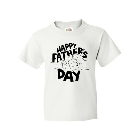 Inktastic Happy Father's Day Parent-Child Fist Bump Youth T-Shirt