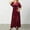 Wine, variant on V Neck Dresses for Women Plus Size Max Gown Trendy Short Sleeve Green Solid Womens Evening Dress Pleated
