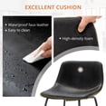 thumbnail image 4 of Carolayne 24" Bar Stools Set of 4, Counter Height Stools with Back for Kitchen Island and Dining Room, Faux Leather, Black, 4 of 6