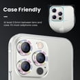 thumbnail image 3 of PINHEN  for iPhone 13 Pro - iPhone 13 Pro Max Camera Lens Protector, 9H Tempered Glass Camera Cover Screen Protector Metal Individual Ring for iPhone 13Pro 6.1 inch iPhone 13 ProMax 6.7 inch, 3 of 7