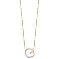 thumbnail image 2 of Auriga 14K Yellow Gold Sideways Diamond Initial G Necklace for Women, 2 of 5