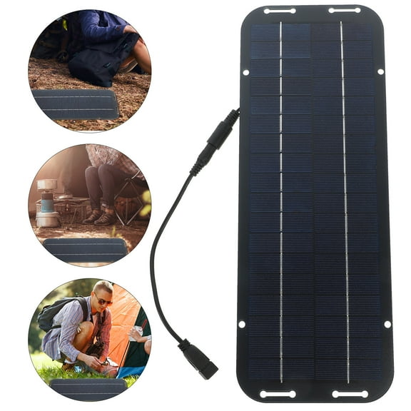 Solar Car Battery Trickle Charger & Maintainer 12V Solar Panel Power Kit Portable Backup for Car Automotive RV Marine Boat Motorcycle Truck