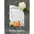 thumbnail image 4 of Inkdotpot Pack Of 30, Please Join Us Invitations With Envelopes, Autumn Pumpkin Watercolor Invites for Your Wedding, Bridal Shower, Baby Shower, Engagement Party, Birthday 5 X 7 Inches, 4 of 7