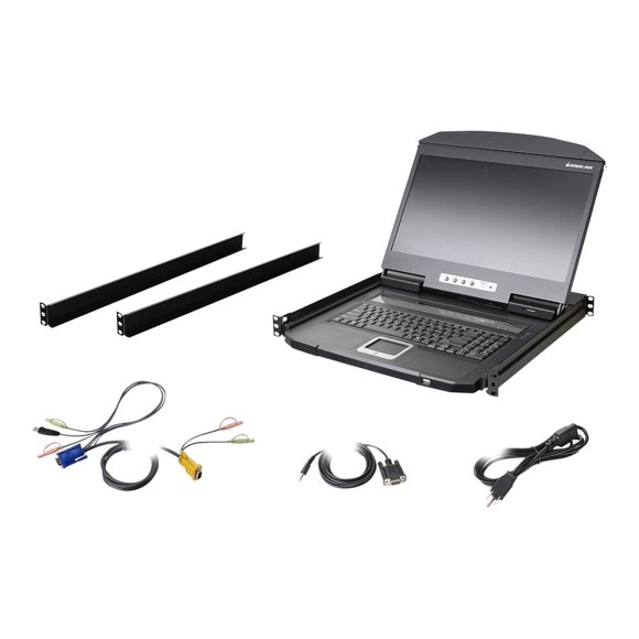 IOGEAR GCL1900W - console KVM - USB - 18.5" - Montable en Rack - VGA - 1U - Conforme TAA -