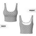 thumbnail image 6 of Uemuo Gray Plaid Pattern Women's Sports Bra - High Impact Support, Breathable, and Comfortable Athletic Bra for Running, Yoga, and Workouts, 6 of 9