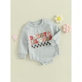 thumbnail image 3 of Bagilaanoe Newborn Baby Girl Boy Oversized Romper Sweatshirt Long Sleeve Bodysuits Letter Print Pullover 3M 6M 9M 12M 18M Infant Casual Tee Tops, 3 of 8