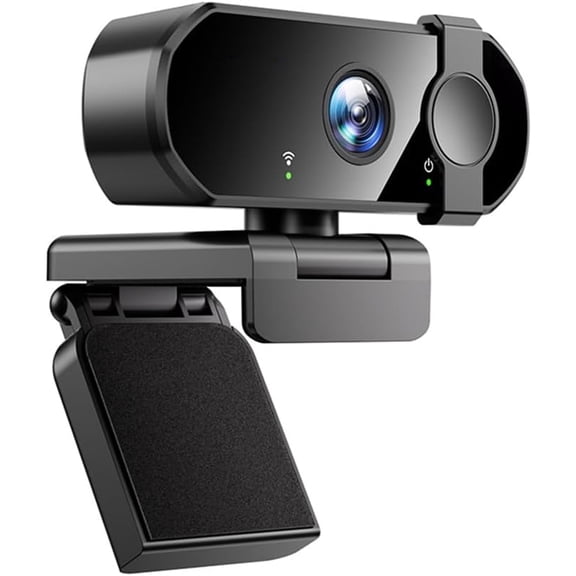 USB Webcam External Camera for Desktop/Laptop Computer with Noise Cancelling Microphone for Streaming, Plug & Play, Auto-Focus, Streaming for Online Classes and Live Video