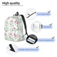 thumbnail image 3 of Rateoe Lilies Flowers Pattern Durable Canvas Backpack for Men & Women – Stylish & Lightweight – Adjustable Straps, Multiple Pockets – Fits 15-17 Inch LaptopsMedium, 3 of 5