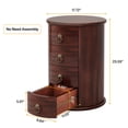 thumbnail image 2 of Topcobe Wood End Table, Round Side Table With 4 Drawers, Small Side Table, End Tables Living Room, 2 of 6
