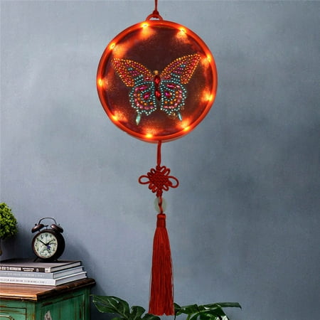 Lampe de peinture bricolage Wchiuoe, lampe de peinture artisanale d'art de  décoration de nuit rouge, cadeau de bricolage Unique pour l'étude de salon