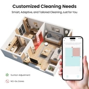 Lefant M350L Robot Vacuum and Mop, 40-Day Self-Emptying, Smart Obstacle Avoidance, WiFi/Alexa, Multi-Floor Mapping, 150 Min Runtime