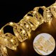 thumbnail image 1 of Cadena de luces navideñas con cintas, adornos navideños, accesorios para árboles de Navidad, colgante decorativo, cinta dorada de doble capa, 1 of 6