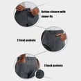 thumbnail image 5 of MASKERT Men's Golf Pants-30"Lightweight Stretch Work Dress Office Travel Slacks Business Casual Trousers Iron Gray, 5 of 9