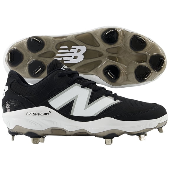 New Balance Men's 3000V7 Synthetic Metal Baseball Cleats Black/White 11.5