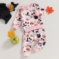 thumbnail image 3 of Fortune Fall Baby Girl Clothes Pumpkin Ghost Sweatshirt Pants 2Pcs Set 0-3Y, 3 of 9