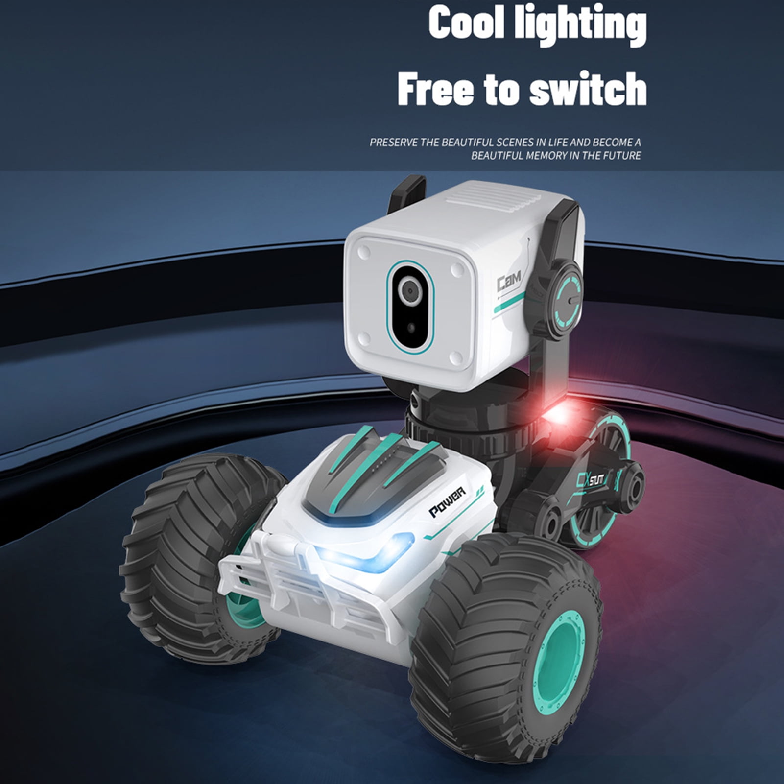Koiauber Remote Control Car with 720P Real Time Video Camera Off-Road Truck Photography RC Vehicle Toy Birthday Christmas Gift