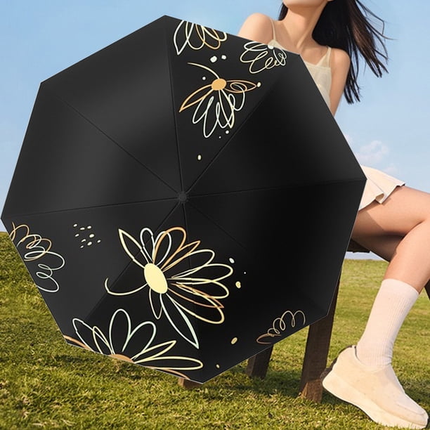 UV Sun Umbrella Compact Folding Travel Umbrella and Close for