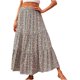 thumbnail image 1 of Faldas de cintura elástica con volantes fruncidos informales con estampado de moda para mujer Wmkox8yi  FGJ2095, 1 of 9