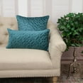 thumbnail image 2 of Parkland Collection Sora Transitional Quilted Teal Throw Pillow, 2 of 7