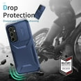 thumbnail image 5 of Case for Samsung Galaxy A14 5G with Sliding Camera Lens Protective Cover, [Military Grade Drop Protection] Non-Slip Heavy Duty Full-Body Shockproof Rugged Phone Case for Galaxy A14 5G, Blue, 5 of 7