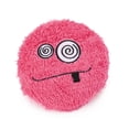 thumbnail image 3 of Plush Emoji Disc Dog Toy Fuzzy Flyer Squeaker Pink Yellow Green Blue or Full Set (Green Monster), 3 of 9