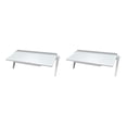 thumbnail image 2 of maskred Plastic TV Top Shelf Screen Storage Bracket Rack L 11.81x4.45 inch White L 11.81x4.45 Inch 2Set, 2 of 6