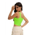 thumbnail image 5 of Women's Square Neck Crop Top Basic Sleeveless Fitted Tank Top Casual Cami, 5 of 6