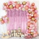 thumbnail image 4 of Cortinas con flecos, serpentinas, decoración para fiestas, 1 m x 2,5 m, color rosa, paquete de 2, 4 of 7