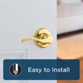 thumbnail image 2 of Belmont Poignée de Porte en Nickel Satiné, Levier d'Intimité Réversible, Poignées de Porte Intérieures pour Portes de Chambre et de Salle de Bain, Serrure de Porte Sans Clé pour Salle de Bain/chambre, Décor Traditionnel pour la Maison, 2 of 8