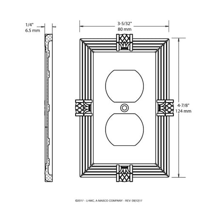 Brainerd Pineapple Single Duplex Wall Plate, Available in Multiple Colors