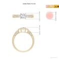 thumbnail image 4 of ANGARA Natural Princess-Cut Diamond Three Stone Ring in 14K Yellow Gold for Women (Size-4.5mm| Color-G| Clarity-VS2) | April Birthstone, Anniversary, Jewelry Gift for Women | Natural Diamond Ring, 4 of 8