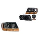 thumbnail image 1 of Par de Faros DEPO Grand Cherokee 1999 A 2004 Negro C/Cto Ámbar, 1 of 4
