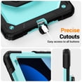 thumbnail image 7 of for iPad 9th/8th/7th Generation 10.2 inch Case, 360 Rotating Shockproof Cover with Stand, Handle, Shoulder Strap, Sky Blue Panel, 7 of 7