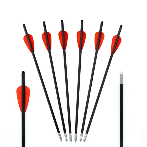 Ballista 12.8" Mini Crossbow Bolts Carbon Arrows with Steel Tips, OD 5.5mm - 6 pc