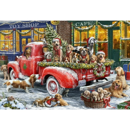 Canine Christmas Jigsaw Puzzle 100 Piece by Vermont Christmas Company