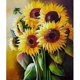 thumbnail image 1 of Adult DIY 5D diamond painting kit, sunflower full diamond crystal rhinestone embroidery for home wal, 1 of 5