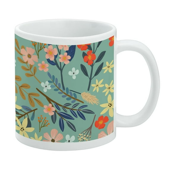 Margarida Flowers White Mug