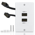 thumbnail image 1 of Placa de pared HDMI 2.1 ELECTOP 8K con 2 puertos compatible con 8K @60Hz, 1 of 7
