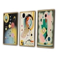 thumbnail image 3 of Designart "Retro Abstract Illustration Divine Secrets VI" Modern Geometric Framed Wall Art Set Of 3 - Blue Abstract Frame Gallery Wall Set For Home Decor, 3 of 6