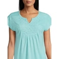 thumbnail image 3 of Real Size Women's Crochet Bib Tunic Top, Women's and Women's Plus XS-4X, 3 of 6